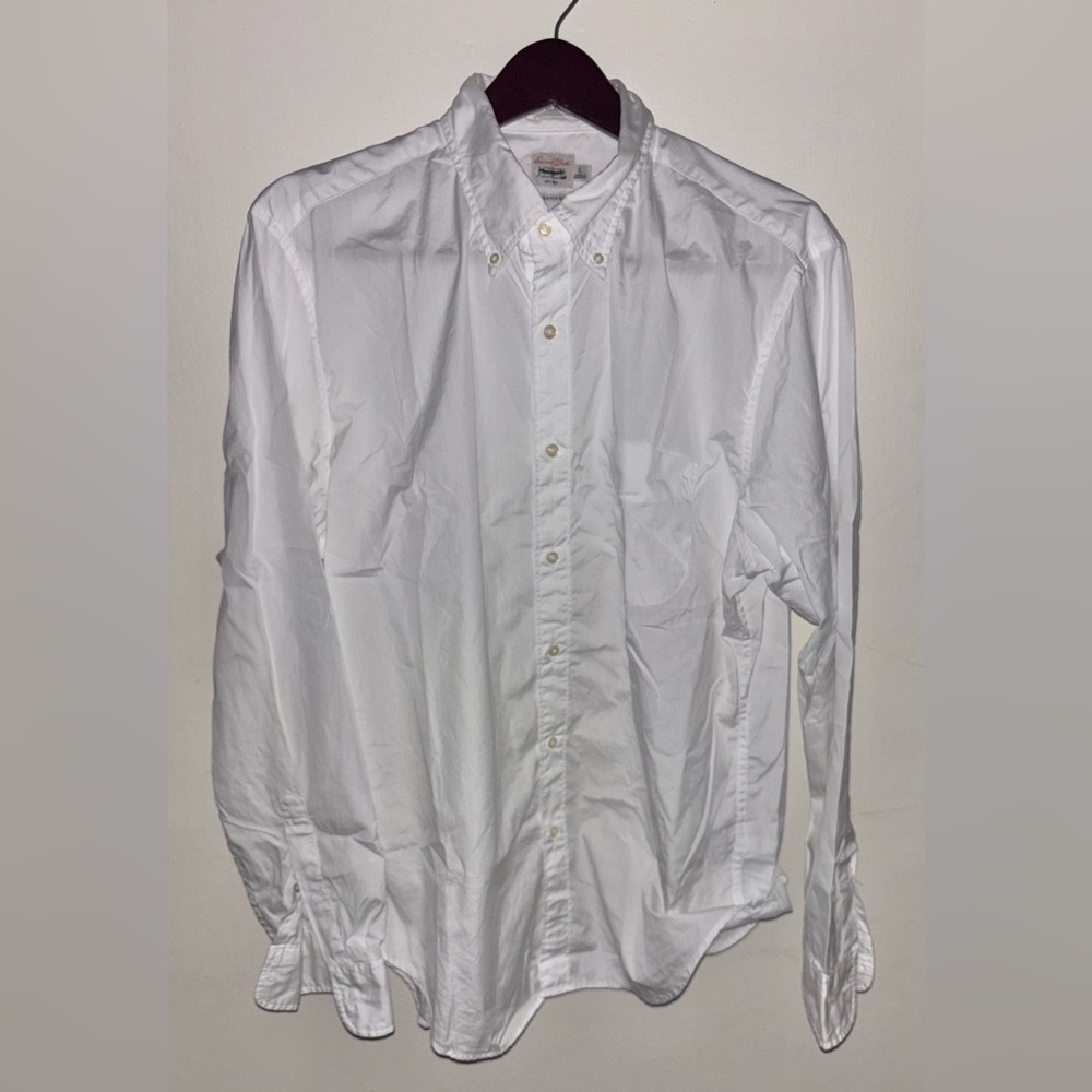 NWOT J.Crew Secret Wash Classic cotton poplin Button Down shirt Large White - Picture 4 of 11